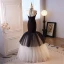 Unusual Black Evening Dresses 2023 Ball Gown Halter Sleeveless Backless Floor-Length / Long Evening Party Formal Dresses