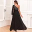 Chic / Beautiful Black Sequins Split Front Evening Dresses 2024 A-Line / Princess Zipper Up at Side One-Shoulder Sleeveless Backless Floor-Length / Long Prom Formal Dresses