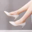 Proste / Simple Białe Biuro OL Czółenka 2024 5 cm Szpilki Szpiczaste Czółenka
