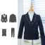 Bleu Marine Paillettes 4 pièces Manches Longues Costume Garçon Mariage 2025 Manteau Pantalon Chemise Gilet Mariage