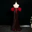 Sexy Bling Bling Burgundy Sequins Evening Dresses 2025 Trumpet / Mermaid Strapless Sleeveless Backless Floor-Length / Long Evening Party Formal Dresses