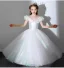 Cinderella White Butterfly Appliques Prom Flower Girl Dresses 2022 Ball Gown V-Neck Short Sleeve Backless Floor-Length / Long Flower Girl Dresses