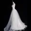 Audrey Hepburn-Stil Weiß Satin Brautkleider / Hochzeitskleider 2023 A Linie Spaghettiträger Ärmellos Rückenfreies Sweep / Pinsel Zug Hochzeit