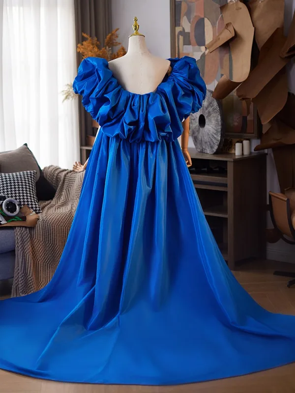 Vintage / Originale Bleu Roi Fait main Gonflée Manches Courtes Promo Châles Vestes & Enveloppements 2025
