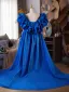 Vintage / Originale Bleu Roi Fait main Gonflée Manches Courtes Promo Châles Vestes & Enveloppements 2025