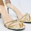 Sexy Gold Rhinestone Evening Party Womens Sandals 2022 Leather Ankle Strap 8 cm Stiletto Heels Open / Peep Toe Sandals High Heels