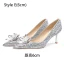 Charmant Bordeaux Cristal Paillettes Chaussure De Mariée 2024 Cuir 8 cm Talons Aiguilles À Bout Pointu Mariage Escarpins Talons Hauts
