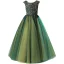 Vintage / Retro Dark Green Sequins Flower Girl Dresses 2022 A-Line / Princess Scoop Neck Sleeveless Prom Floor-Length / Long Flower Girl Dresses