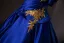 Vintage / Retro Royal Blue Beading Sequins Embroidered Prom Dresses 2025 Ball Gown One-Shoulder Short Sleeve Backless Floor-Length / Long Formal Dresses