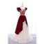 Vintage / Retro Burgundy Suede Printing Prom Dresses 2022 A-Line / Princess Square Neckline Short Sleeve Backless Floor-Length / Long Formal Dresses