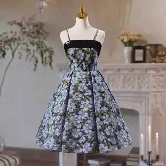 Chic Beautiful Multi Colors Floral Homecoming Graduation Dresses 2024 A Line Princess Spaghetti Straps Sleeveless Backless Knee Length Formal Dresses