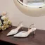 Schöne Weiß Spitze Perlenstickerei Pailletten Brautschuhe 2024 6 cm Stilettos Spitzschuh Hochzeit Sandaletten Hochhackige