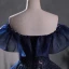 Vintage / Originale Bleu Marine Paillettes Robe De Bal 2023 Robe Boule De l'épaule Gland Sans Manches Dos Nu Longue Promo Robe De Ceremonie