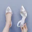 Elegant White Rhinestone Pointed Toe Wedding Shoes 2026 6 cm Stiletto Heels Wedding High Heels