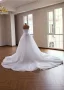 Luxus / Herrlich Weiß Handgefertigt Perlenstickerei Perle Strass Brautkleider / Hochzeitskleider 2026 Meerjungfrau Bandeau Ärmellos Rückenfreies Sweep / Pinsel Zug