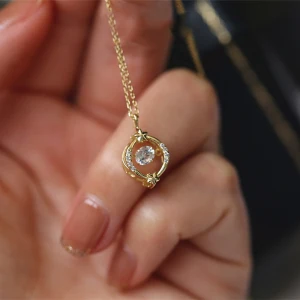 Fashion Gold Sterling Silver Zircon Prom Necklaces Accessories 2023