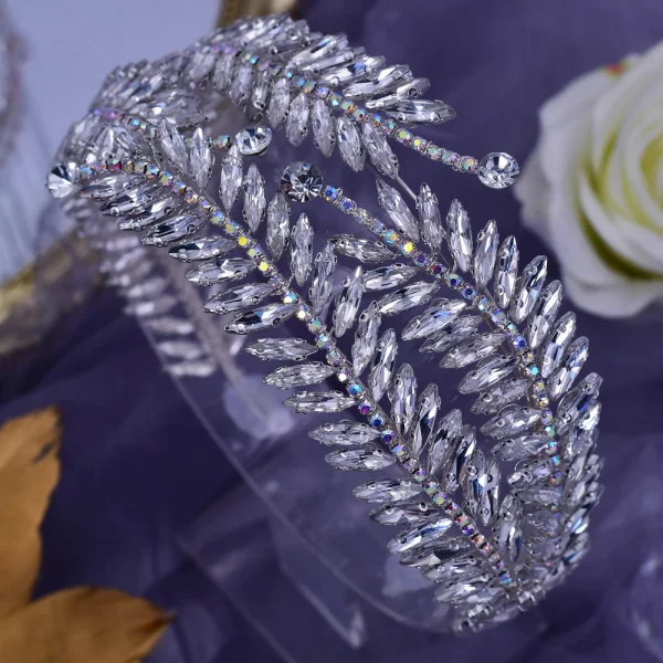Piękne Srebrny Wykonany Ręcznie Rhinestone Ślub Ozdoby Do Włosów Ślubne 2023
