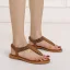 Bohême Simple Beige Plage Plat Sandales Femme 2022 T-Strap Peep Toes / Bout Ouvert Sandales Femme