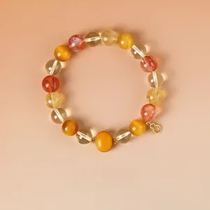 Fashion Yellow Handmade Natural Crystal Amber Bracelets 2025 Accessories