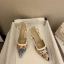 Fashion White Street Wear Printing Womens Shoes 2022 8 cm Stiletto Heels Pointed Toe Womens Shoes High Heels