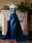 Vintage / Retro Royal Blue Prom Dresses 2024 Trumpet / Mermaid Strapless Sleeveless Backless Floor-Length / Long Prom Formal Dresses