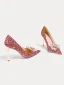 Chinese style Sparkly Red Rhinestone Sequins Wedding Shoes 2024 10 cm Stiletto Heels Pointed Toe Wedding Pumps High Heels