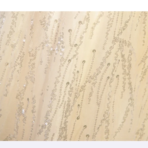 Charmant Bling Bling Champagne Paillettes Robe De Bal 2023 Princesse De l'épaule Manches Courtes Dos Nu Longue Promo Robe De Ceremonie