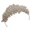 Vintage / Retro Beige Braid Pearl Bridal Hair Accessories 2023 Alloy Wedding Tiara