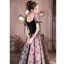 Vintage / Retro Black Prom Dresses 2023 A-Line / Princess Square Neckline Short Sleeve Backless Floor-Length / Long Prom Formal Dresses