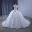 High-end Ball Gown Corset Wedding Dresses 2024 White Organza Beading Glitter Pearl Chapel Train Sweetheart Sleeveless