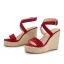 Schöne Schwarz Strassenmode Flechten Sandalen Damen 2022 Knöchelriemen 11 cm Keilabsatz Peeptoes Sandaletten