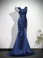 Vintage / Originale Bleu Roi Robe De Bal 2026 Trompette / Sirène Encolure Dégagée Sans Manches Dos Nu Longue Robe De Ceremonie