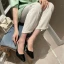Modest / Simple Casual Summer White Womens Sandals 2022 9 cm Stiletto Heels Square Toe Womens Shoes High Heels