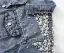 Women Beading Rhinestone Pearl Denim Sky Blue Coats & Jackets Cotton Loose Lapel  Street Wear Fall Winter Long Sleeve Tops