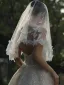 Vintage / Retro White Lace Butterfly 1 m Wedding Veils Tulle 2026