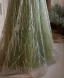 Sparkly Sage Green Beading Pearl Glitter Prom Dresses 2024 A-Line / Princess Halter Sleeveless Backless Floor-Length / Long Prom Formal Dresses