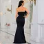 Sexy Black Evening Dresses 2022 Trumpet / Mermaid Off-The-Shoulder Bow Sleeveless Backless Floor-Length / Long Evening Party Formal Dresses