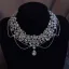 Sparkly Silver Rhinestone Zircon Alloy Wedding Earrings Necklace Accessories 2025