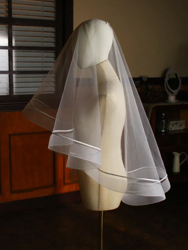 Simple Blanche 1 m Voile De Mariée 2025 Tulle