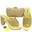 Chic / Beautiful Black Rhinestone Evening Party Womens Sandals Clutch Bags 2023 10 cm Thick Heels Open / Peep Toe Sandals High Heels Clutch Bags