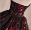 Elegant Burgundy Sequins Flower Prom Dresses 2024 Ball Gown Strapless Sleeveless Backless Floor-Length / Long Prom Formal Dresses