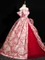 Elegant Red Prom Dresses 2024 Ball Gown Off-The-Shoulder Sleeveless Backless Floor-Length / Long Prom Formal Dresses