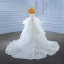 Haut de Gamme Ivoire Perle En Dentelle Fleur Robe De Mariée 2023 Trompette / Sirène Encolure Carrée Sans Manches Ceinture Dos Nu Tribunal Train Mariage