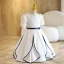 Chic / Beautiful Ivory Birthday Short Flower Girl Dresses 2022 A-Line / Princess Scoop Neck Short Sleeve Pearl Bow Sash Flower Girl Dresses