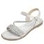Bruin Comfortabel Strand Vlecht Platte Sandalen Dames 2022 Peep Toe Sandalen