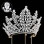 Bling Bling Silver Rhinestone Alloy Bridal Hair Accessories Tiara 2024 Wedding Accessories