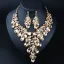 Exaggerated Fuchsia Prom Necklaces 2023 Quinceañera Metal Earrings Necklace Accessories