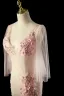 Charmant Rougissant Rose Perlage Perle Paillettes Robe De Soirée 2024 Trompette / Sirène Col v profond Manches Courtes Dos Nu Longue Soirée Robe De Ceremonie