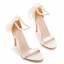 Élégant Blanche Perle Bride Cheville Noeud Soirée Sandales Femme 2023 10 cm Talons Aiguilles Talons Hauts Peep Toes / Bout Ouvert Sandales
