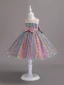 Bling Bling Blushing Pink Star Sequins Birthday Short Flower Girl Dresses 2024 Ball Gown Scoop Neck Sleeveless Bow Sash